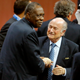 Issa Hayatou and Sepp Blatter back in May 2015.